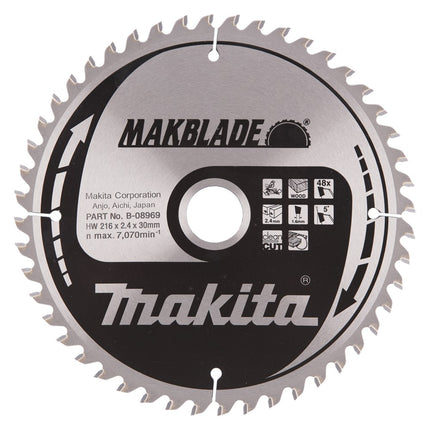 Makita Afkortzaagblad Hout 216X30X48T 5G – B-08969
