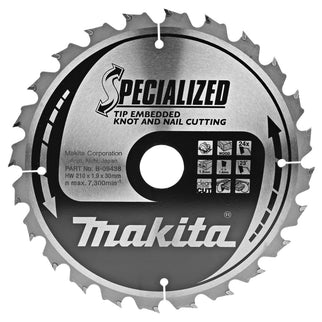 Makita Zaagblad TIPE 210X30X1,9 24T 23G Zaagblad – B-09438