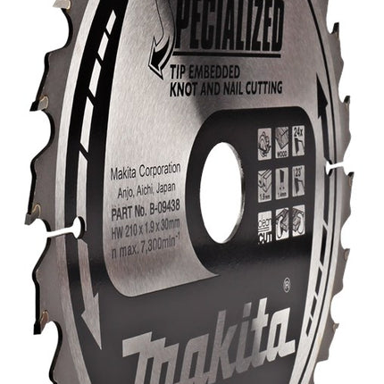 Makita Zaagblad TIPE 210X30X1,9 24T 23G Zaagblad – B-09438