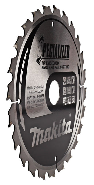 Makita Zaagblad TIPE 210X30X1,9 24T 23G Zaagblad – B-09438