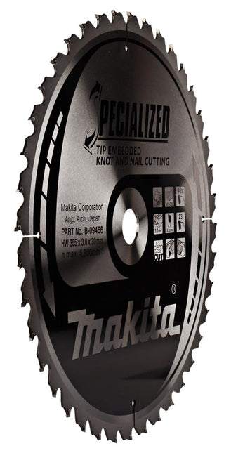 Makita Zaagblad TIPE 355X30X3,0 40T 23G Zaagblad – B-09466