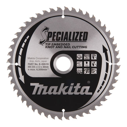 Makita Zaagblad TIPE 235X30X2,3 48T 18G Zaagblad – B-09519