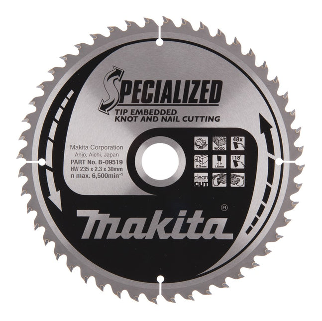 Makita Zaagblad TIPE 235X30X2,3 48T 18G Zaagblad – B-09519