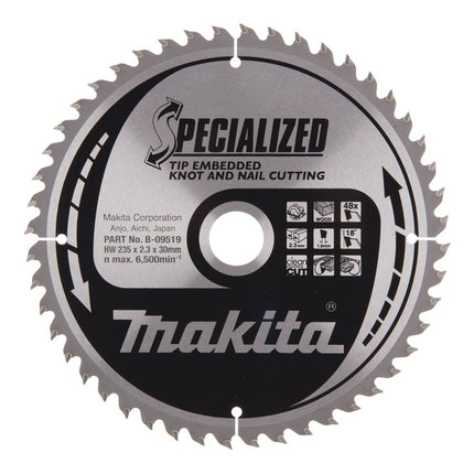 Makita Zaagblad TIPE 235X30X2,3 48T 18G Zaagblad – B-09519