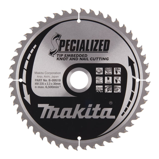 Makita Zaagblad TIPE 235X30X2,3 48T 18G Zaagblad – B-09519