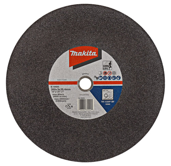 Makita Doorslijpschijf 355X25.4 5st 355X3X25,4 Metaal – B-10665-5