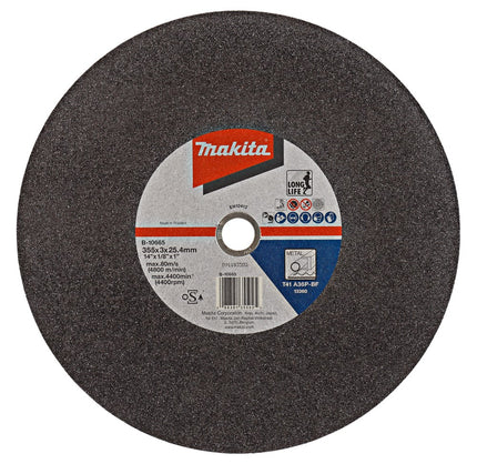 Makita Doorslijpschijf 355X25.4 5st 355X3X25,4 Metaal – B-10665-5