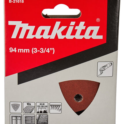 Makita Schuurvelset K60/K80/K120/K180/K240 Red Velcro Sch.vel 94X94X94 Ass – B-21618