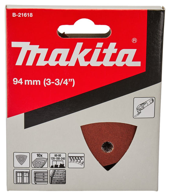Makita Schuurvelset K60/K80/K120/K180/K240 Red Velcro Sch.vel 94X94X94 Ass – B-21618