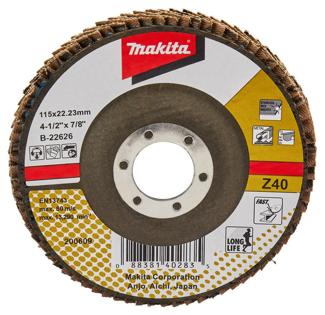 Makita Lamellenschijf 115mm Z40 SCHUURSCH.115X22mm K40 Uni-ZA – B-22626