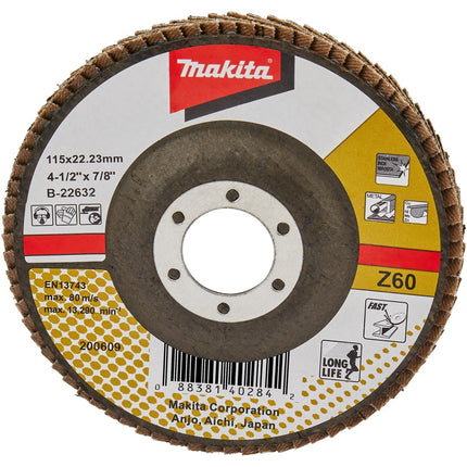 Makita Lamellenschijf 115mm Z60 SCHUURSCH.115X22mm K60 Uni-ZA – B-22632