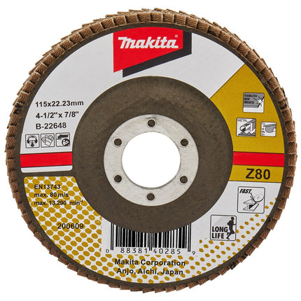 Makita Lamellenschijf 115mm Z80 SCHUURSCH.115X22mm K80 Uni-ZA – B-22648