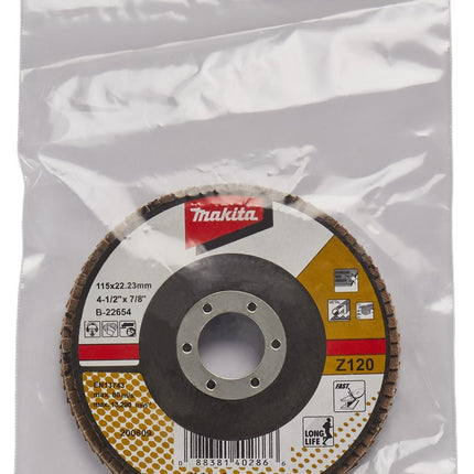 Makita Lamellenschijf 115mm Z120 SCHUURSCH.115X22mm K120 Uni-ZA – B-22654