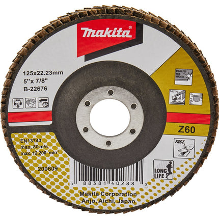 Makita Lamellenschijf 125mm Z60 SCHUURSCH.125X22mm K60 Uni-ZA – B-22676