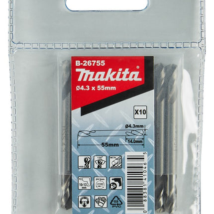 Makita METAALBOOR DUBBELZIJDIG 4,3X55MM