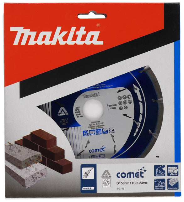 Makita Diamantschijf 150X22,23X2,2mm Blauw – B-27187