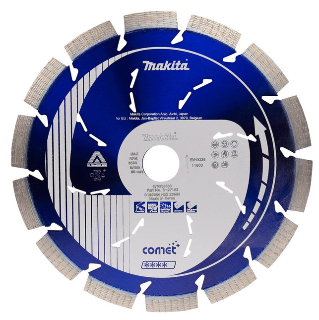 Makita Diamantschijf 180X22,23X2,2mm Blauw – B-27193