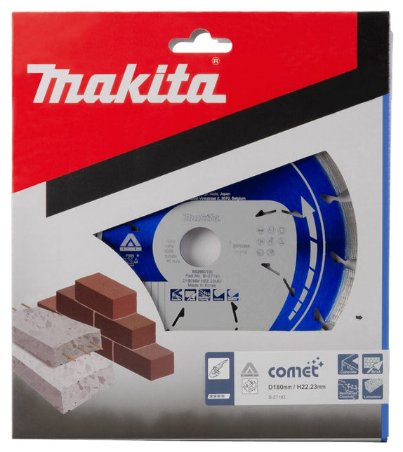 Makita Diamantschijf 180X22,23X2,2mm Blauw – B-27193
