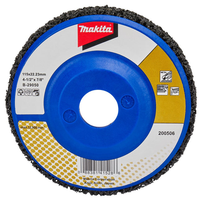 Makita Reinigingsschijf 115mm Zwart – B-29050