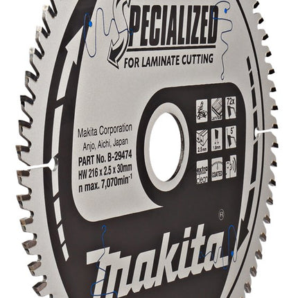 Makita Zaagblad LAMI 216X30X2,5 72T 5G Zaagblad – B-29474