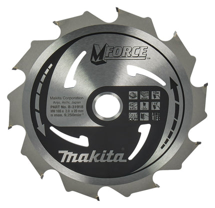 Makita HM Zaagblad 165X20X10T - Hout 15G – B-31918
