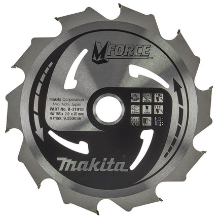 Makita HM Zaagblad 165X20X10T - Hout 15G – B-31918