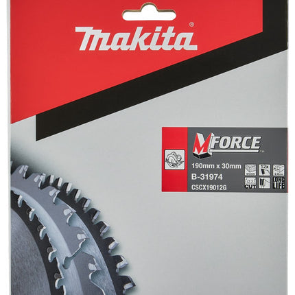 Makita Zaagblad Mforce 190X30X2,0 12T 15G 12T15G – B-31974