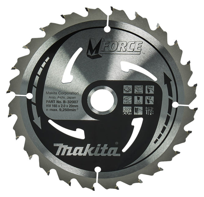 MAKITA ZAAGBLAD 165X20X2,0 24 TANDS 15G MFORCE