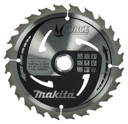 MAKITA ZAAGBLAD 165X20X2,0 24 TANDS 15G MFORCE