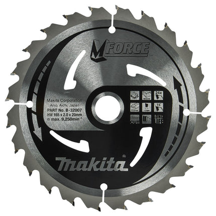 MAKITA ZAAGBLAD 165X20X2,0 24 TANDS 15G MFORCE