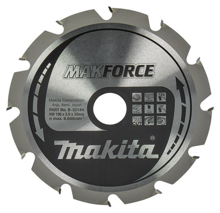 Makita HM ZAAGBLAD 190X30X2.2 12T