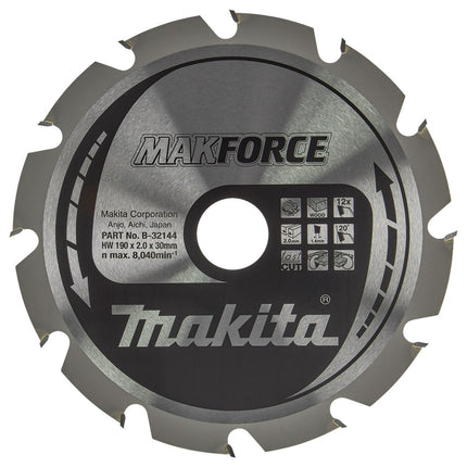 Makita HM ZAAGBLAD 190X30X2.2 12T