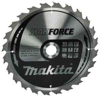 Makita Zaagblad Hout 270X30X2,6 24T 20G – B-32172
