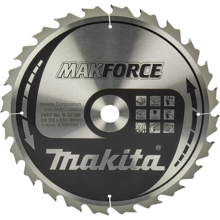 Makita HM ZAAGBLAD 355X30X3.0 24T              B-32188