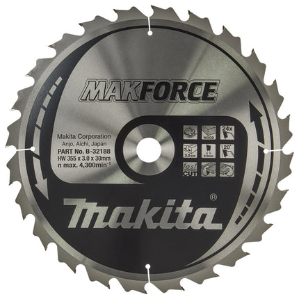 Makita HM ZAAGBLAD 355X30X3.0 24T              B-32188