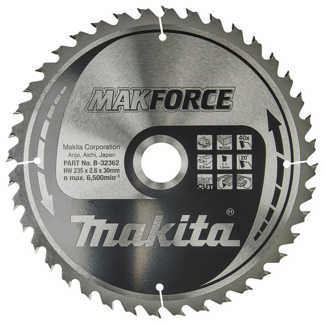 Makita HM ZAAGB 235X30X2,6 40T