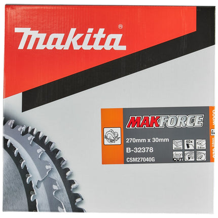 Makita HM Zaagblad 270X30X2.6 40T - Zaagblad Hout 270X30X2,6mm 20G – B-32378