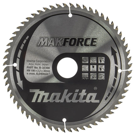 Makita Zaagblad Hout 190X30X2,2 60T 15G – B-32390