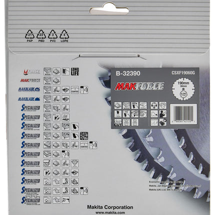 Makita Zaagblad Hout 190X30X2,2 60T 15G – B-32390