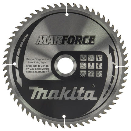 Makita HM ZAAGBLAD 235X30X2,8 60T B-32415