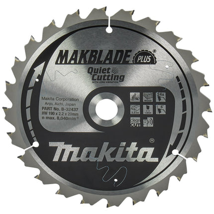 Makita HM-ZAAGBLAD 190X2,2X20 24 TAND L-N