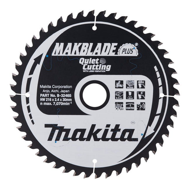 Makita ZAAGBLAD Q+C 216X30X2,4 48T 5G