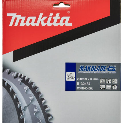 Makita HM Zaagblad 260X30X40T - Hout 5G – B-32487