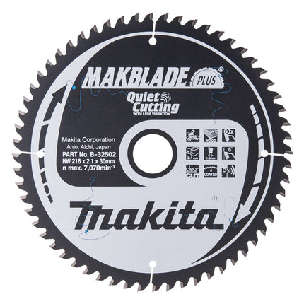 Afbeelding Makita zaagb hout 216x30x60t 5g B-32502