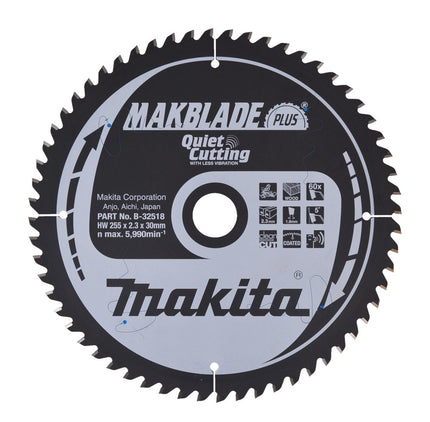 Makita HM ZAAGBLAD 255X30X2,3 60T