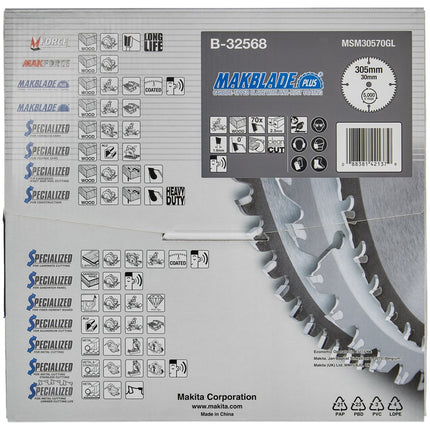 Makita HM ZAAGBLAD 305X30X2.5 70T L-N - B-32568