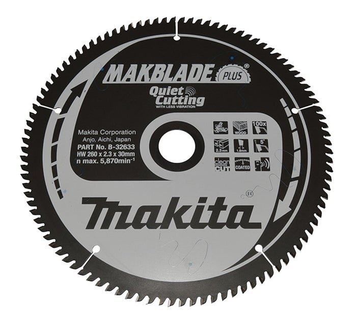 Makita HM ZAAGBLAD 260X30X2,3 100T