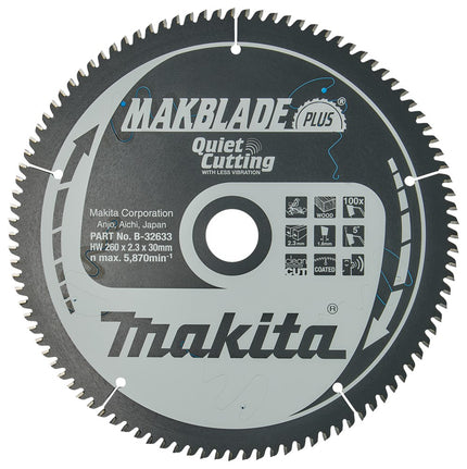 Makita HM ZAAGBLAD 260X30X2,3 100T