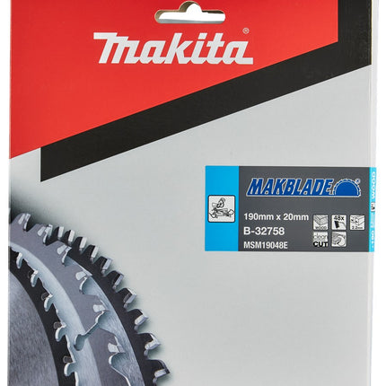 Makita Afkortzaagblad Hout 190X20X2,2 48T Zaagblad 5G – B-32758