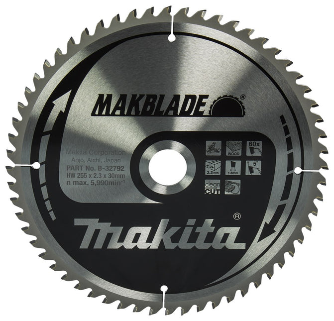 Makita Afkortzaagblad Hout 255X30 60T Zaagblad 255X30X60T 5G – B-32792